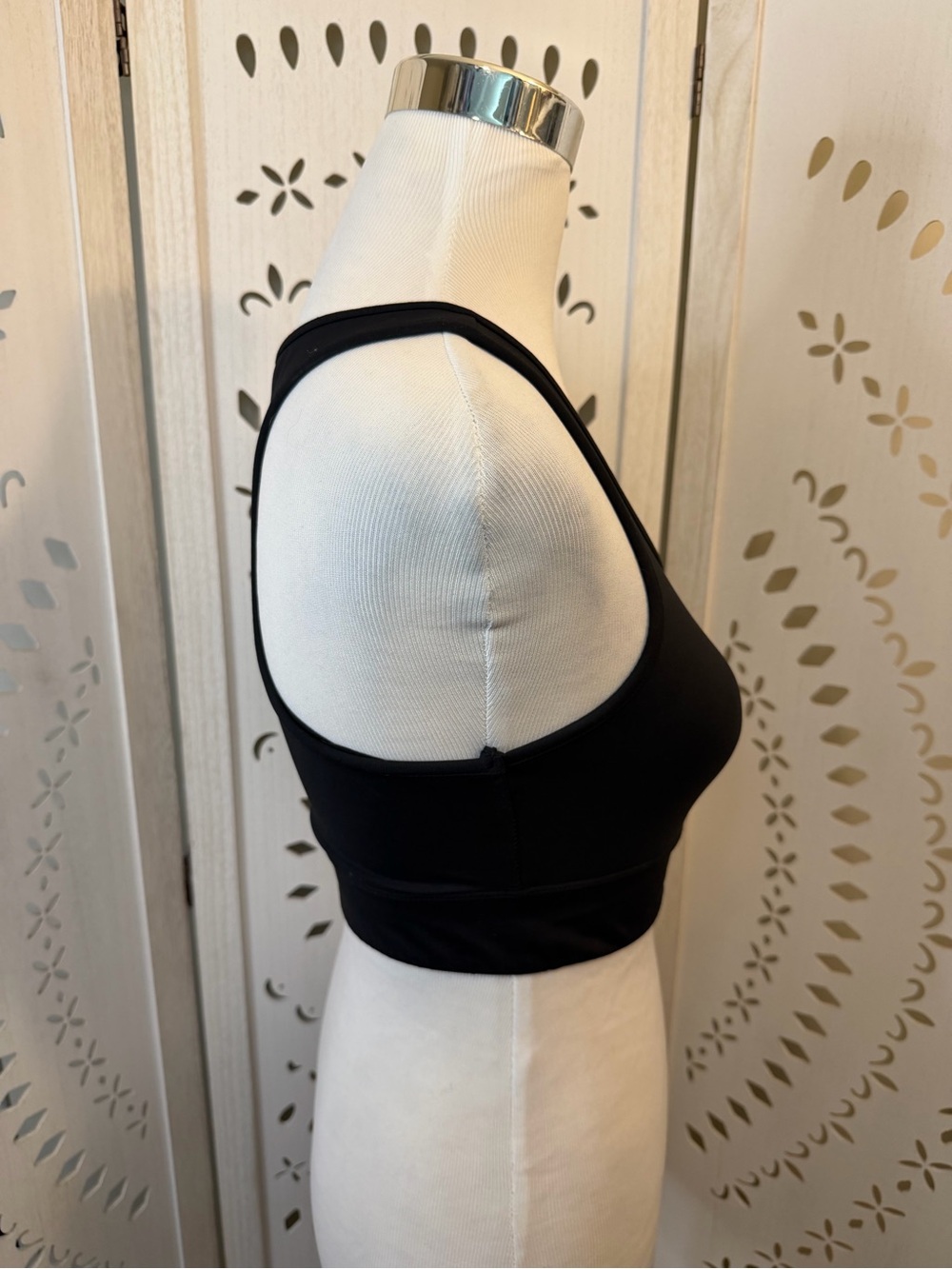 Black Racerback Sports Bra - Picture 4 of 7
